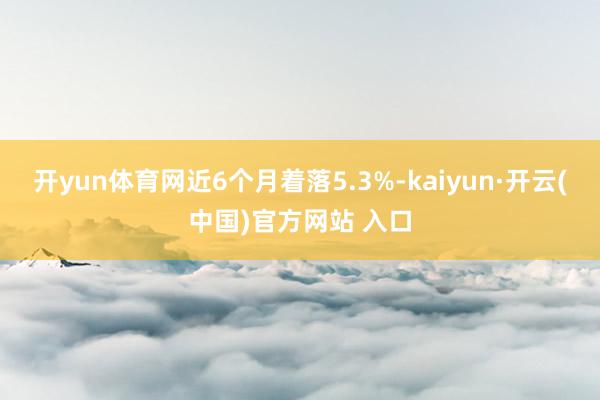 开yun体育网近6个月着落5.3%-kaiyun·开云(中国)官方网站 入口